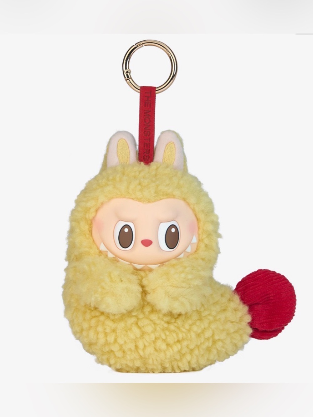 NWT POP MART The Monsters Labubu Wacky Mart Series Plush Earphone Case Yellow